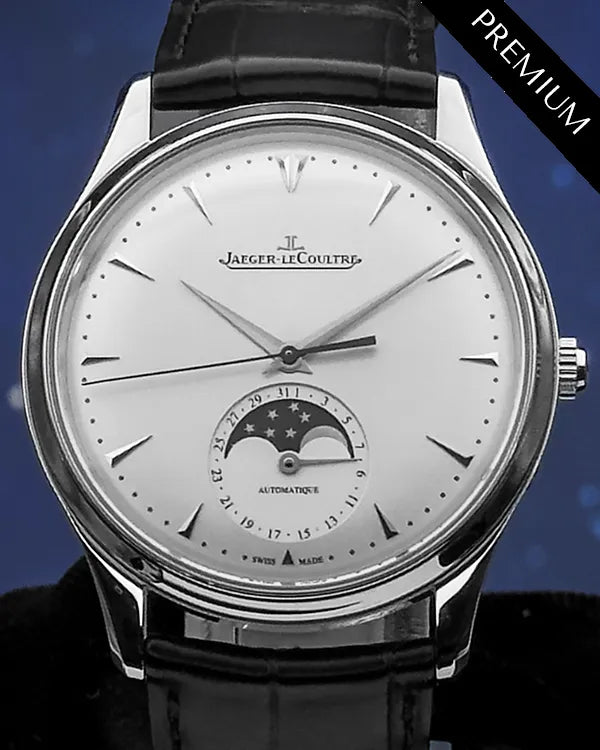 Jaeger-LeCoultre Master Ultra Thin Moon 39MM Silver Dial Leather Strap (Q1368420)