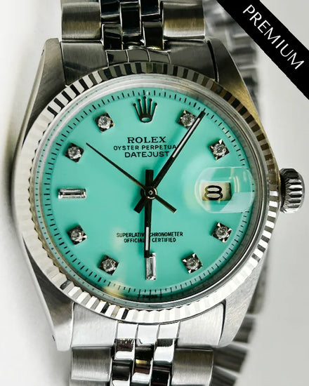 Rolex Datejust 36MM Aftermarket Turquoise Dial Jubilee Bracelet (1601)