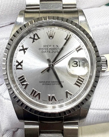 Rolex Datejust 36MM Silver Dial Oyster Bracelet (16220)