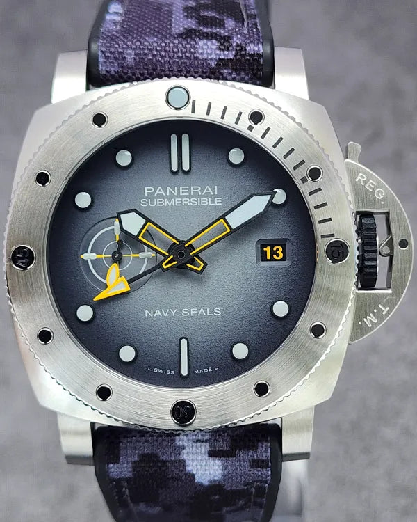 2024 Panerai Submersible "Navy SEALs" L.E. 44MM Grey Dial Textile Strap (PAM01323)