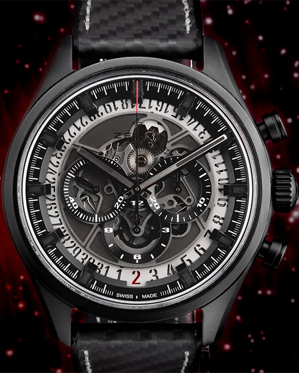 Zenith El Primero 45MM Skeleton Dial Textile/Rubber Strap (49.2520.400/98.R578)