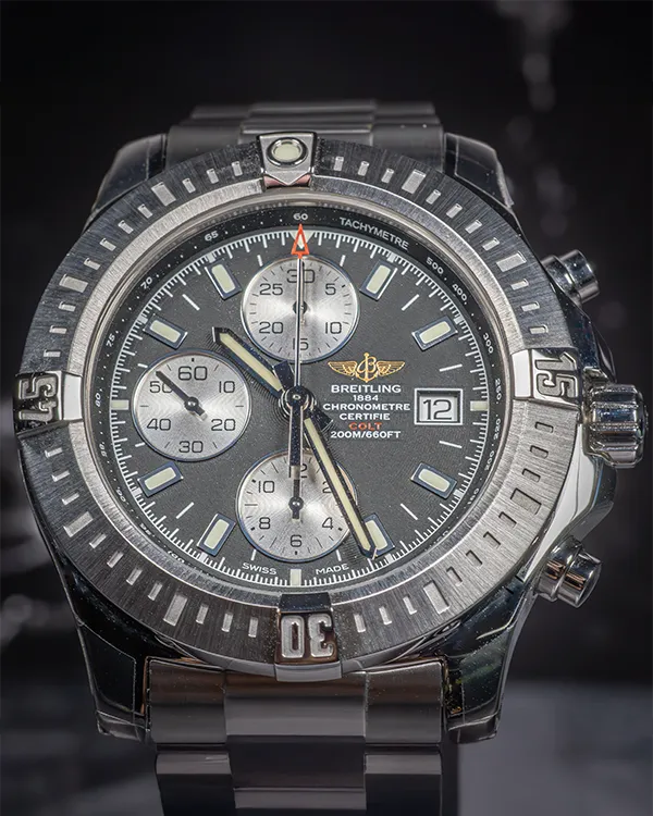 Breitling Colt Chronograph 44MM Black Dial Steel Bracelet (A1338811/BD83)