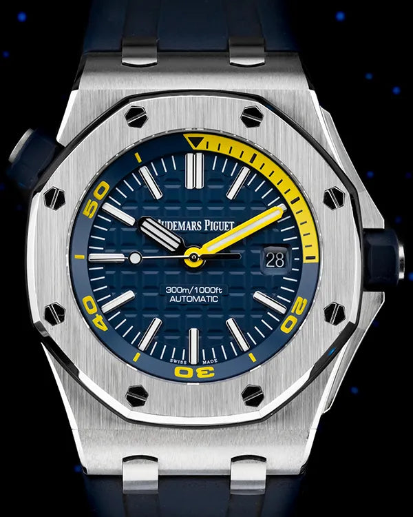 (K Serial) Audemars Piguet Royal Oak Offshore Diver 42MM Blue Dial Rubber Strap (15710ST.OO.A027CA.01)