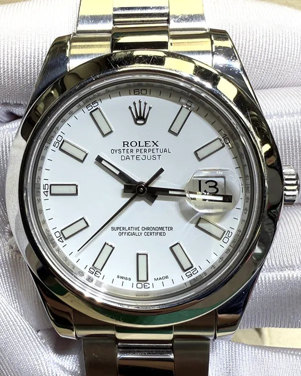 Rolex Datejust II 41MM White Dial Oyster Bracelet (116300)