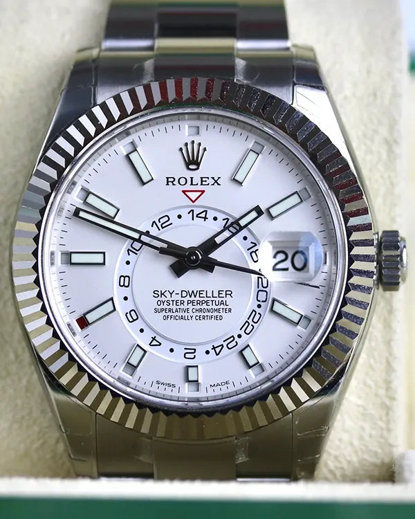 2018 Rolex Sky-Dweller 42MM White Dial Oyster Bracelet (326934)