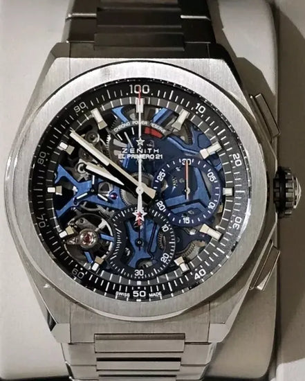 2021 Zenith Defy El Primero 44MM Skeleton Dial Titanium Bracelet (95.9002.9004/78.M9000)