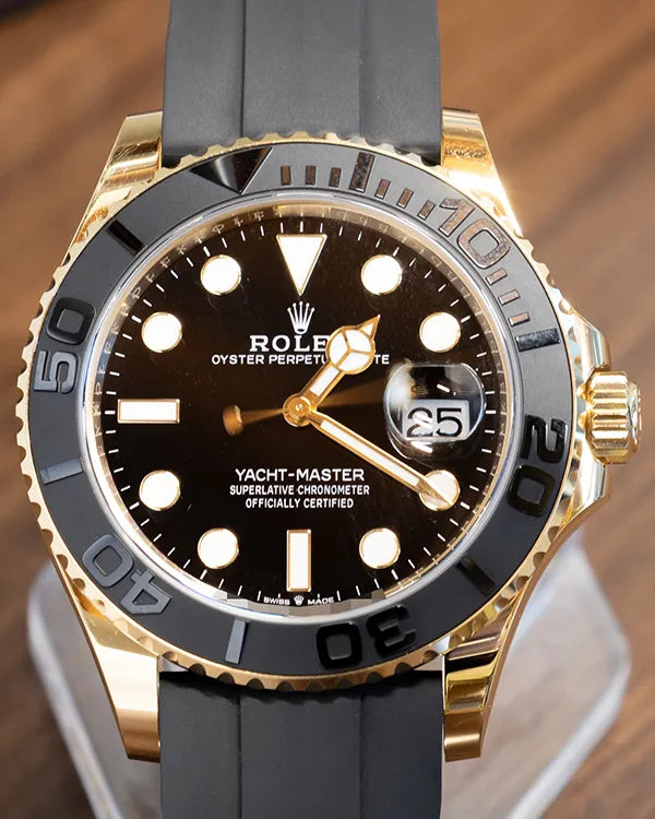 2023 Rolex Yacht-Master 42MM Black Dial Rubber Strap (226658)