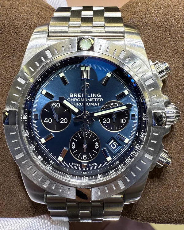 Breitling Chronomat B01 44MM Blue Dial Steel Bracelet (AB0115101C1A1)