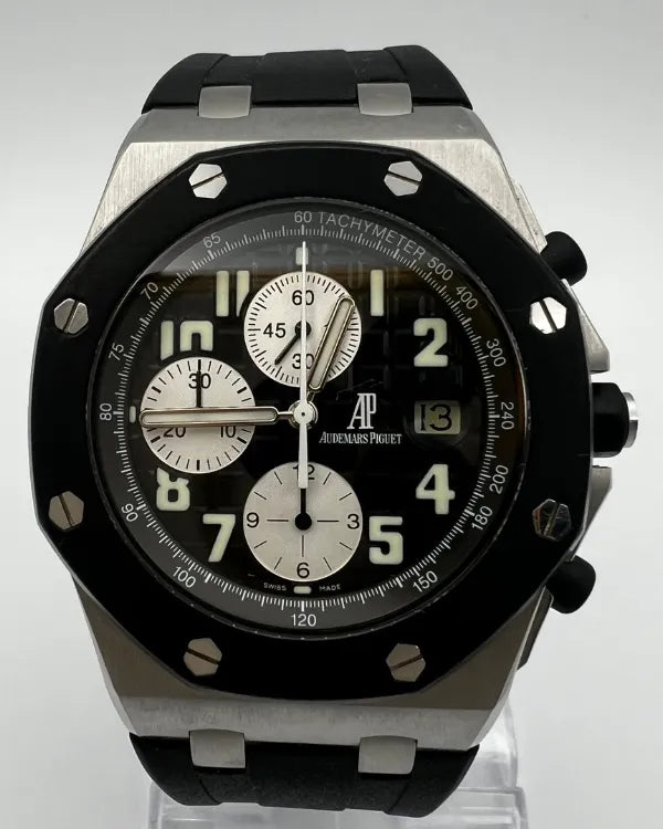 Audemars Piguet Royal Oak Offshore Chronograph 42MM Black Dial Rubber Strap (25940SK)