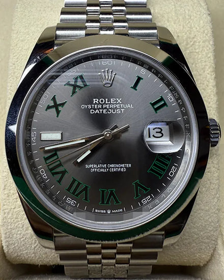 2018 Rolex Datejust "Wimbledon" 41MM Slate Dial Jubilee Bracelet (126300)