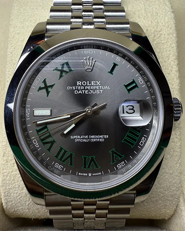 2018 Rolex Datejust "Wimbledon" 41MM Slate Dial Jubilee Bracelet (126300)