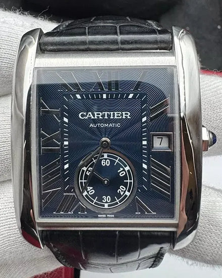 2017 Cartier Tank 44MM Blue Dial Leather Strap (WSTA0010)