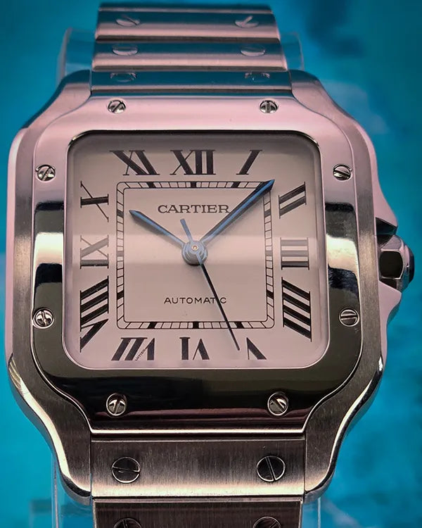 2019 Cartier Santos De Cartier 35MM Silver Dial Steel Bracelet (WSSA0010)