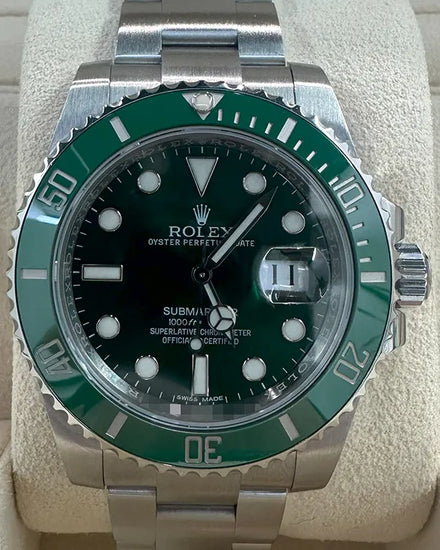 2016 Rolex Submariner Date “Hulk” 40MM Green Dial Oyster Bracelet (116610LV)