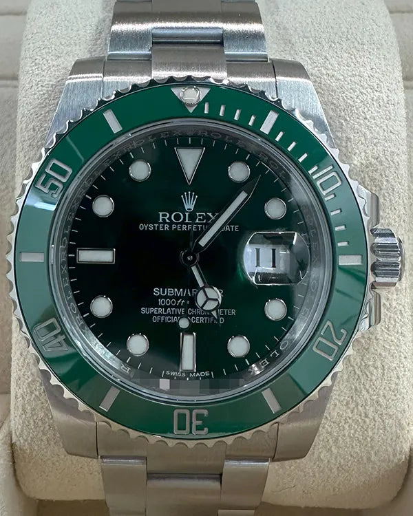2016 Rolex Submariner Date “Hulk” 40MM Green Dial Oyster Bracelet (116610LV)