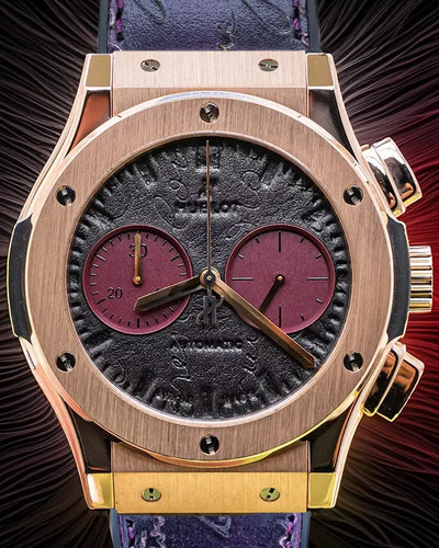 2019 Hublot Classic Fusion Chronograph “Berluti Bordeaux Scritto” L.E. 45MM Bordeaux Dial Leather Strap (521.OX.050V.VR.BER18)