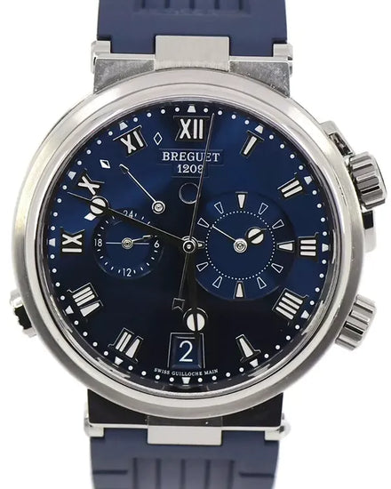 2023 Breguet Marine Alarm 40MM Blue Dial Rubber Strap (5547TI)
