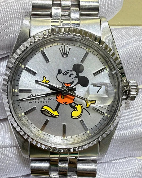 Rolex Datejust "Mickey Mouse" 36MM Silver Dial Jubilee Bracelet (1601)
