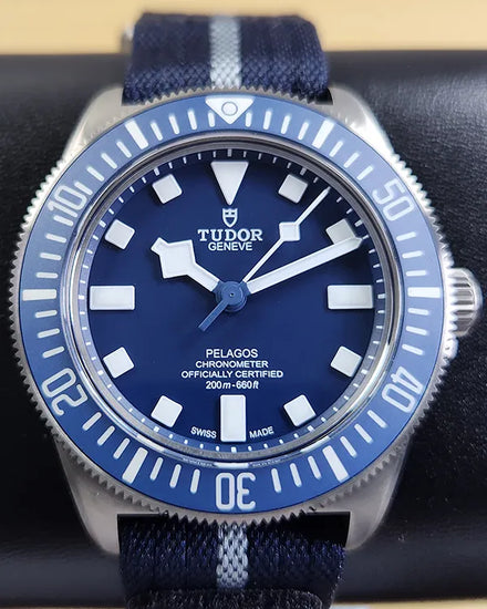 No Reserve - 2024 Tudor Pelagos FXD 42MM Blue Dial Textile Strap (25707B/24)