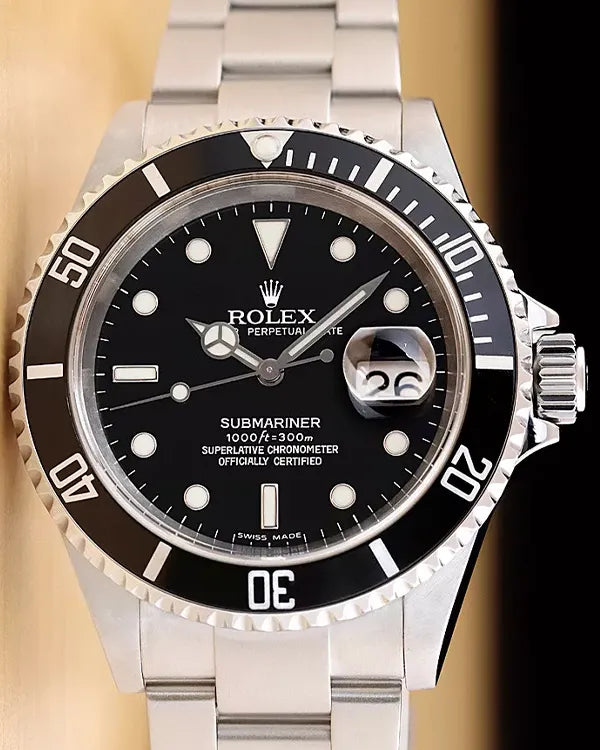 Rolex Submariner Date 40MM Black Dial Oyster Bracelet (16610T)