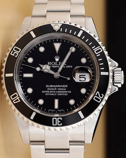 Rolex Submariner Date 40MM Black Dial Oyster Bracelet (16610T)