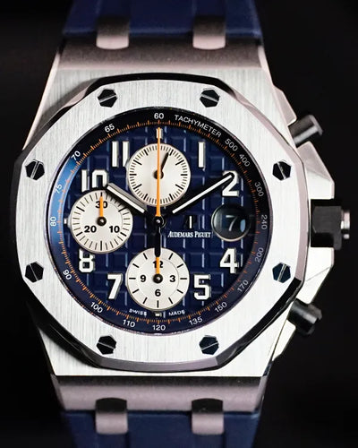 Audemars Piguet Royal Oak Offshore Chronograph 42MM Blue Dial Rubber Strap (26470ST.OO.A027CA.01)