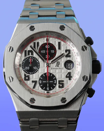 Audemars Piguet Royal Oak Offshore Chronograph 42MM White Dial Steel Bracelet (26170ST)