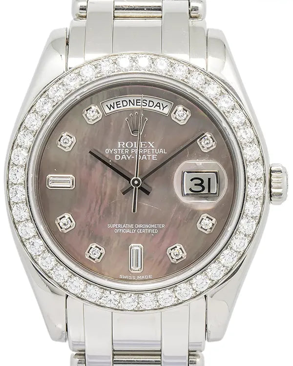 Rolex Day-Date 39MM Mother of Pearl Dial Platinum Bracelet (18946)