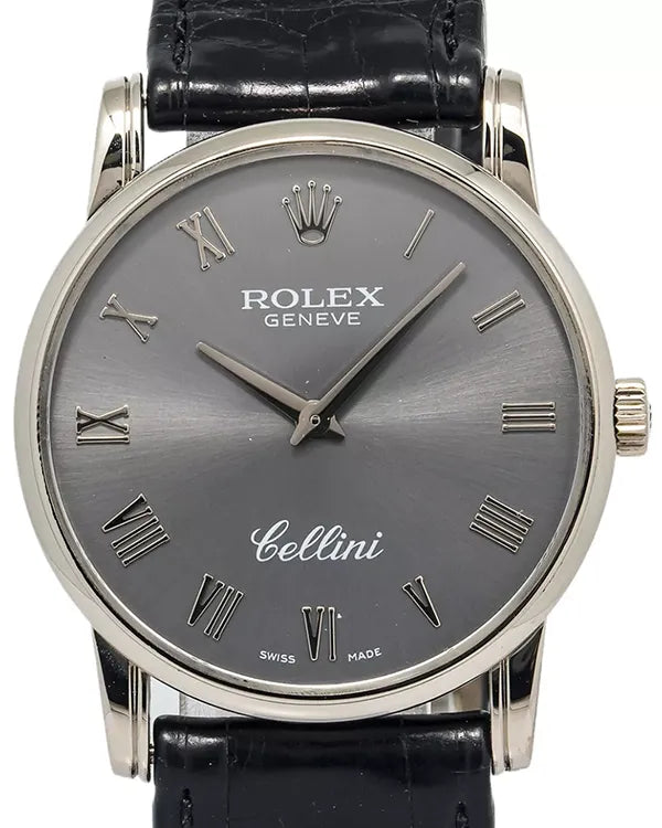Rolex Cellini 32MM Grey Dial Leather Strap (5116)
