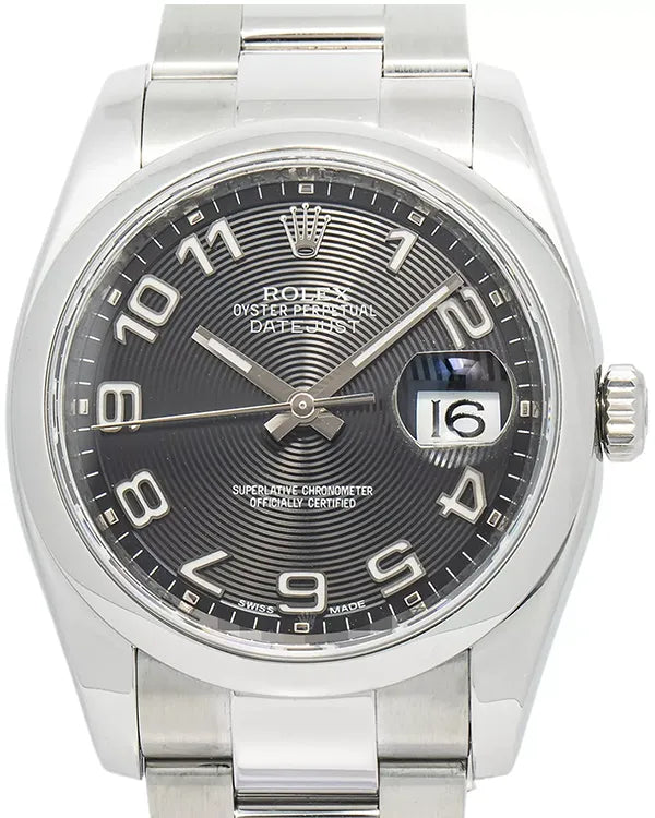 Rolex Datejust 36MM Black Dial Oyster Bracelet (116200)