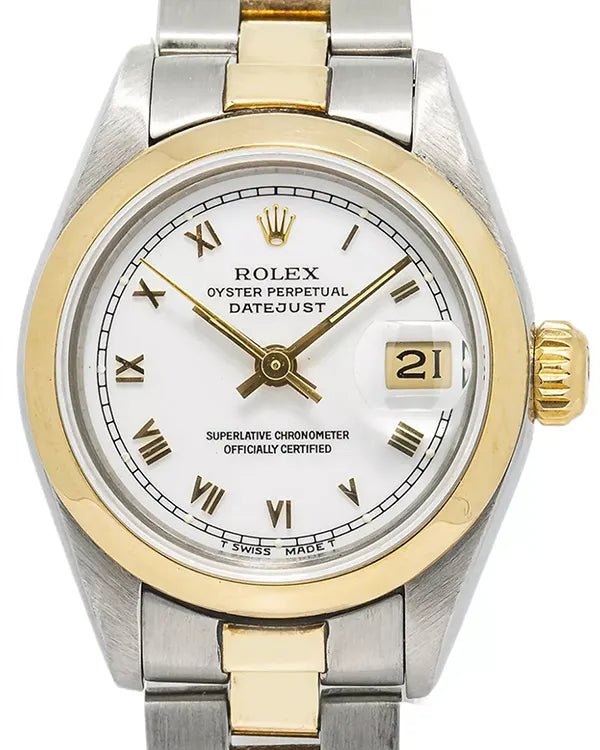 Rolex Lady-Datejust 26MM White Dial Two-Tone Oyster Bracelet (69173)