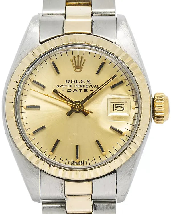 1979 Rolex Lady-Datejust 26MM Champagne Dial Two-Tone Oyster Bracelet (6917)