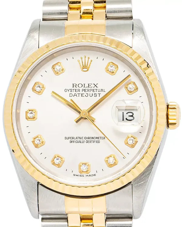 1997 (U Serial) Rolex Datejust 35.33MM Silver Dial Two-Tone Jubilee Bracelet (16233)