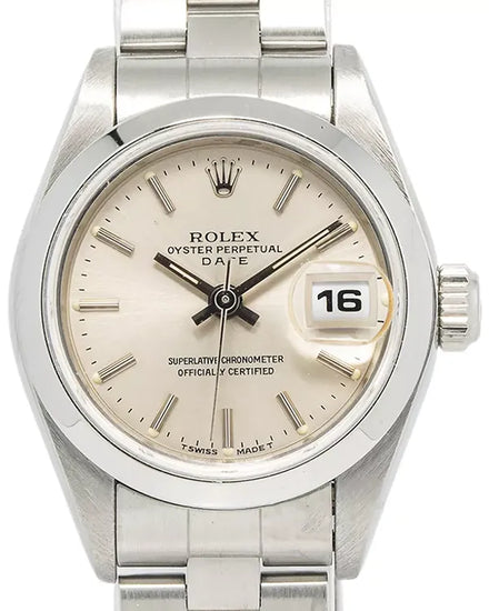 1996 (T Serial) Rolex Oyster Perpetual Lady Date 26MM Silver Dial Oyster Bracelet (69160)