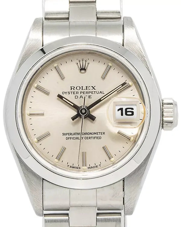 1996 (T Serial) Rolex Oyster Perpetual Lady Date 26MM Silver Dial Oyster Bracelet (69160)