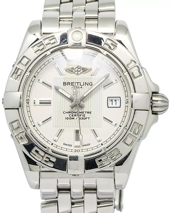 Breitling Cockpit 32MM White Dial Steel Bracelet (A71356)