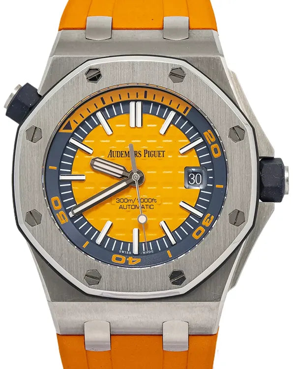 Audemars Piguet Royal Oak Offshore Diver 42MM Orange Dial Rubber Strap (15710ST)