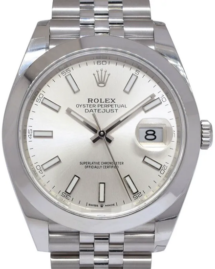 2021 Rolex Datejust 41MM Silver Dial Jubilee Bracelet (126300)