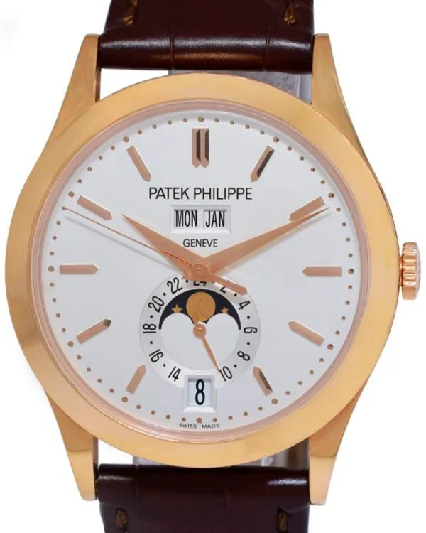 2015 Patek Philippe Annual Calendar 38MM Silver Dial Leather Strap (5396R-011)