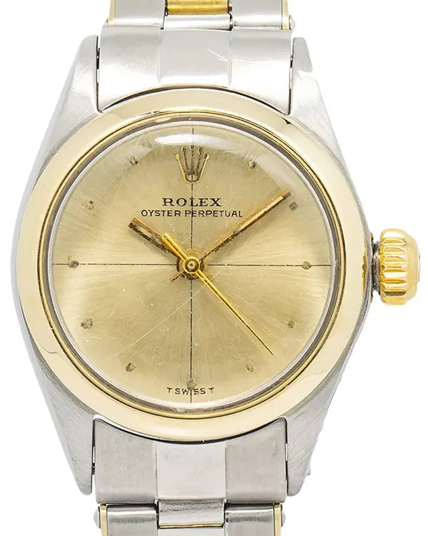 Rolex Oyster Perpetual 25MM Champagne Dial Two-Tone Oyster Bracelet (6804)
