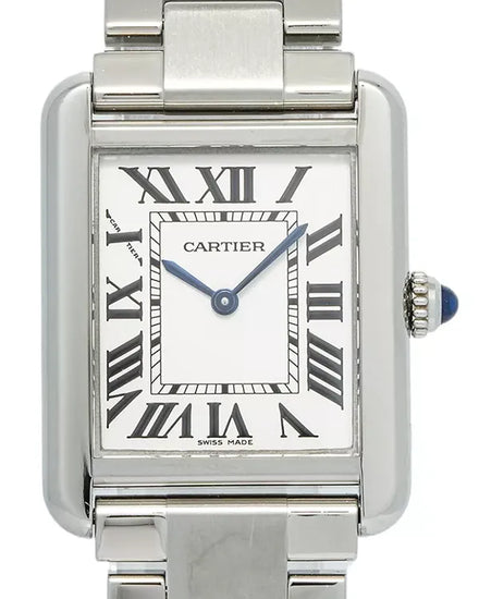 Cartier Tank Solo 24MM Quartz Silver Dial Steel Bracelet (W5200013)