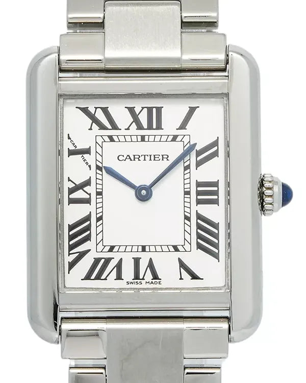 Cartier Tank Solo 24MM Quartz Silver Dial Steel Bracelet (W5200013)