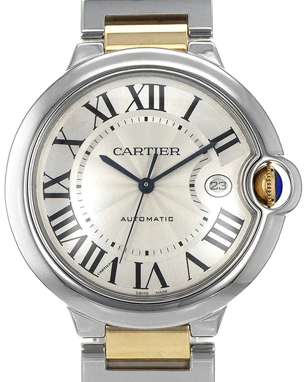 2018 Cartier Ballon Bleu 42MM Silver Dial Two-Tone Bracelet (W69009Z3)