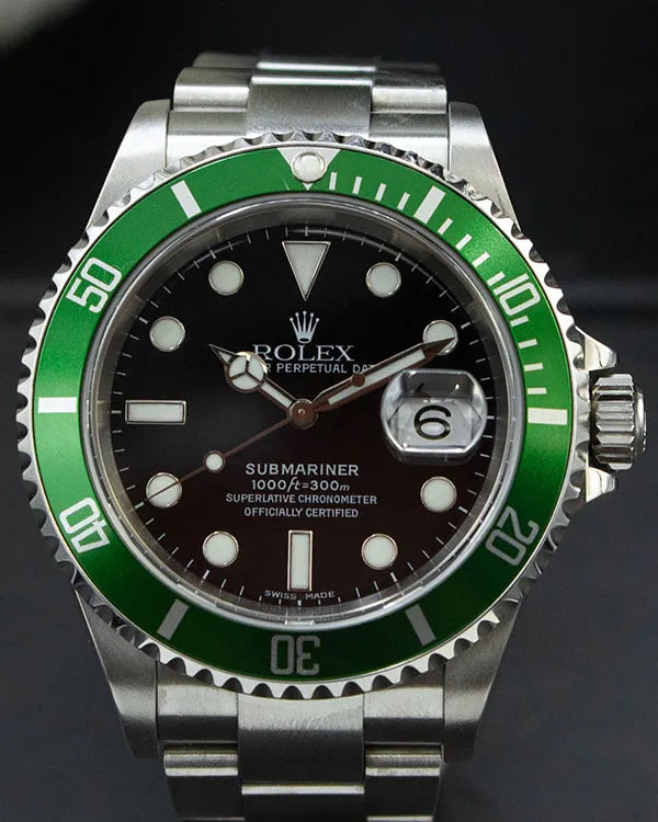 Rolex Submariner Date "Kermit" 40MM Black Dial Oyster Bracelet (16610LV)