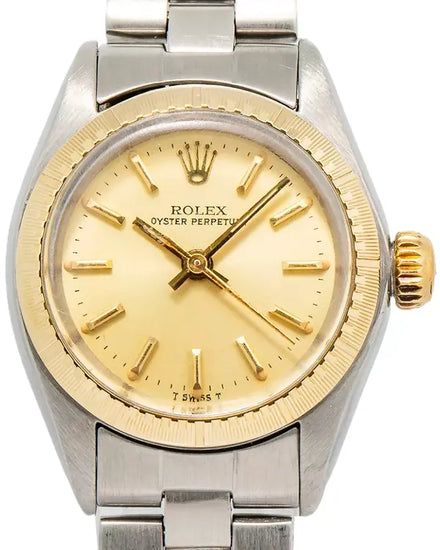 Rolex Oyster Perpetual 24MM Champagne Dial Oyster Bracelet (6718)