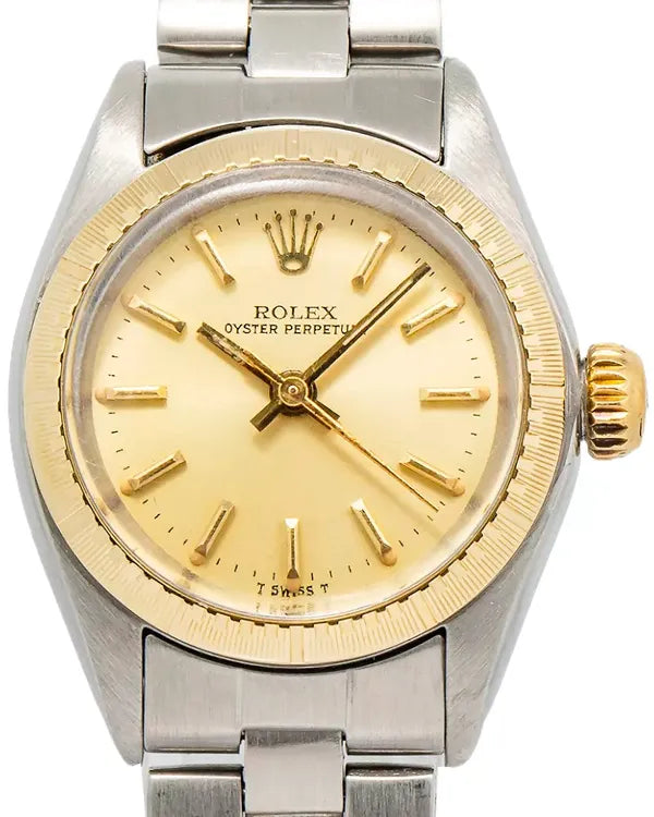 Rolex Oyster Perpetual 24MM Champagne Dial Oyster Bracelet (6718)