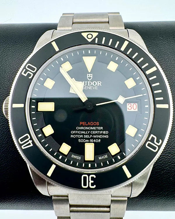 No Reserve- 2022 Tudor Pelagos LHD 42MM Black Dial Titanium Bracelet (25610TNL)