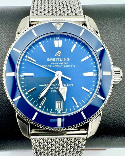 No Reserve - 2024 Breitling Superocean Heritage II 42MM Blue Dial Steel Bracelet (AB2010)