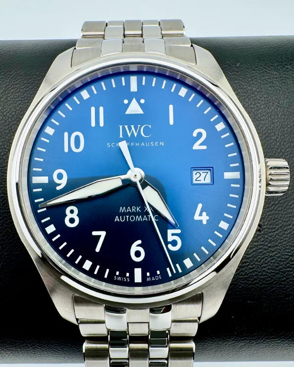 No Reserve- 2024 IWC Schaffhausen Pilot Mark XX 40MM Blue Dial Steel Bracelet (IW328204)