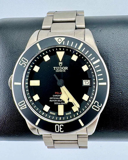 No Reserve - 2017 Tudor Pelagos 42MM Black Dial Titanium Bracelet (25610TNL)
